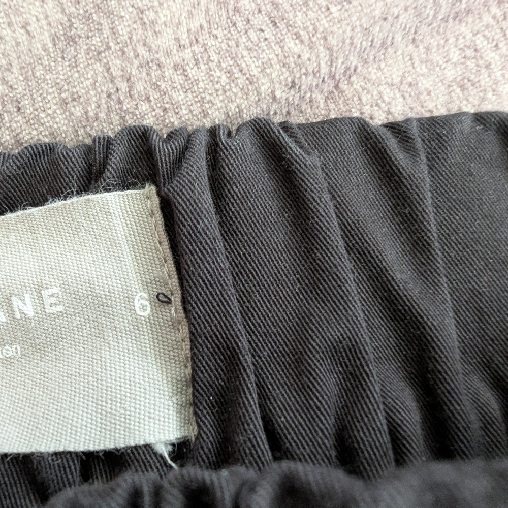 Everlane The Easy Short Pull On Organic Cotton Stretch Black Size 6 - Picture 3 of 6